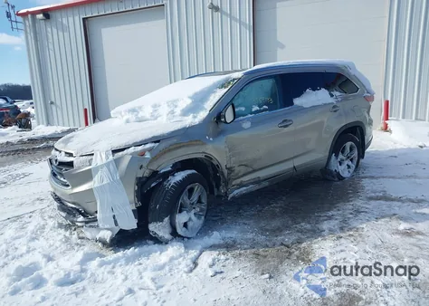 2015 Toyota Highlander Limited V6 z USA, uszkodzony, nr VIN 5TDDKRFH6FS080133